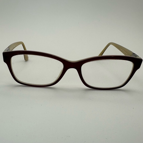 Vogue VO 2765-B 1984 EYEGLASSES FRAMES 53-16-140 Brown Rectangle Burgundy Beige